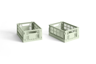 HAY skrzynka COLOUR CRATE MINI miętowa zestaw 2 sztuk