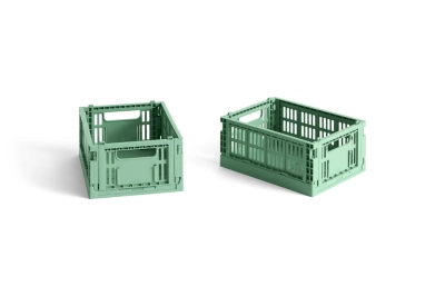 HAY skrzynka COLOUR CRATE MINI ciemno-miętowa zestaw 2 sztuk