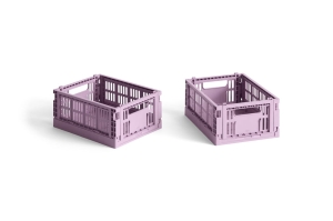 HAY skrzynka COLOUR CRATE MINI blush zestaw 2 sztuk