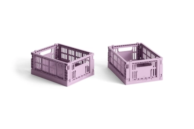 HAY skrzynka COLOUR CRATE MINI blush zestaw 2 sztuk