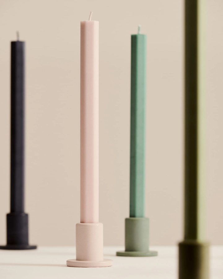 Hexagon Candle midtnight blue_light pink_emerald green_dusty green_Tube Candleholder Concrete S bordeaux_light pink_emerald green.jpg