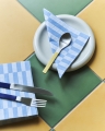 Pattern Napkins Lunch light blue and dusty blue pillar stripe_Barro Plate dia18 set of 2 off-white_MVS Cutlery set of 4 dark blue_yellow.jpg