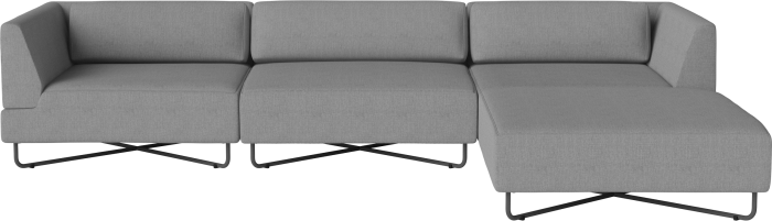 Orlando Outdoor O2 4 Modules with chaise longue w. cushions - removable cover_Brezza Dark grey_TSCA 00-038-12_00010.png