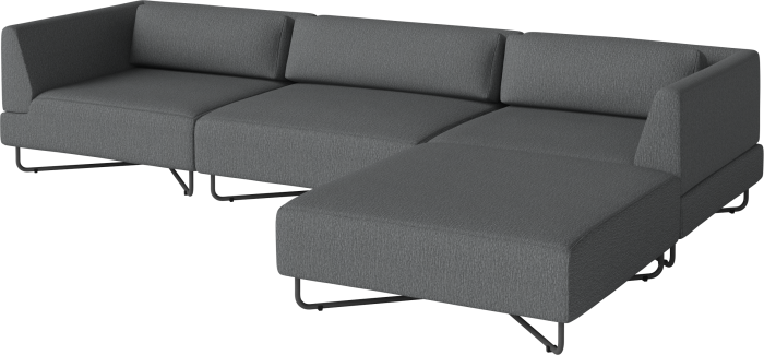 Orlando Outdoor O2 4 Modules with chaise longue w. cushions - removable cover_Ocean Dark Grey_TSCA 00-038-12_00005_angle.png