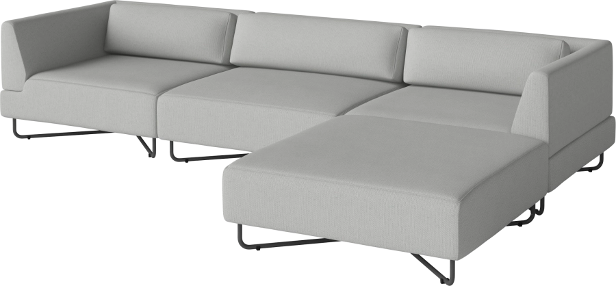 Orlando Outdoor O2 4 Modules with chaise longue w. cushions - removable cover_Ocean Light Grey_TSCA 00-038-12_00006_angle.png