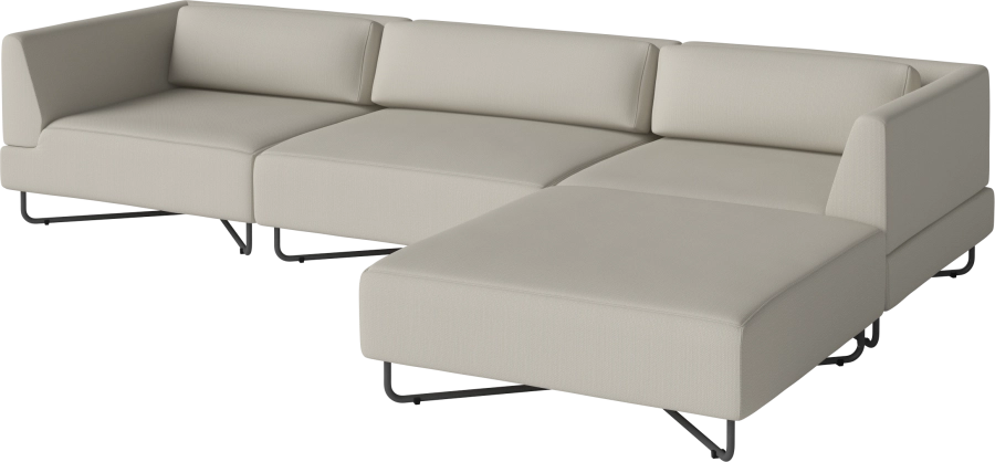 Orlando Outdoor O2 4 Modules with chaise longue w. cushions - removable cover_Ocean Sand_TSCA 00-038-12_00002_angle.png