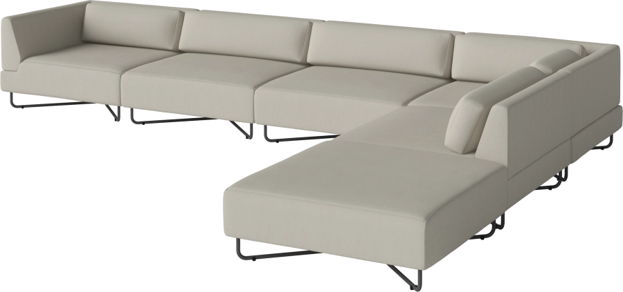 Orlando O2 Garden Sofa 6 Modules including cushions w. open end - right_Brezza Sand_TSCA 00-038-15_00009_angle.png