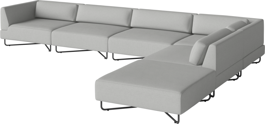 Orlando O2 Garden Sofa 6 Modules including cushions w. open end - right_Ocean Light Grey_TSCA 00-038-15_00012_angle.png