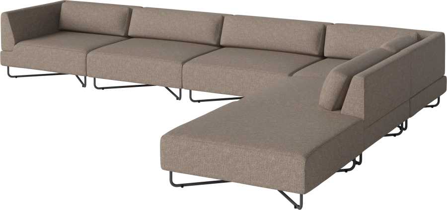 Orlando O2 Garden Sofa 6 Modules including cushions w. open end - right_Palma Dark beige_TSCA 00-038-15_00014_angle.png