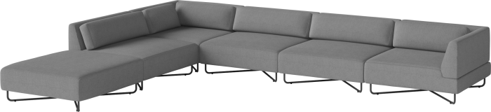 Orlando O2 Garden Sofa 6 Modules including cushions w. open end - left_Brezza Dark grey 00-038-16_00002_angle.png
