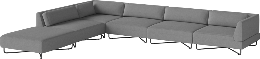 Orlando O2 Garden Sofa 6 Modules including cushions w. open end - left_Brezza Dark grey 00-038-16_00002_angle.png