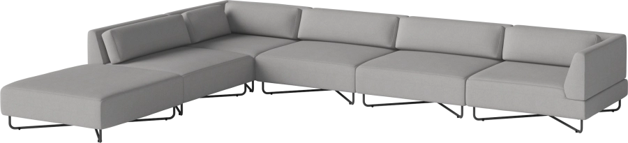 Orlando O2 Garden Sofa 6 Modules including cushions w. open end - left_Brezza Light Grey 00-038-16_00004_angle.png