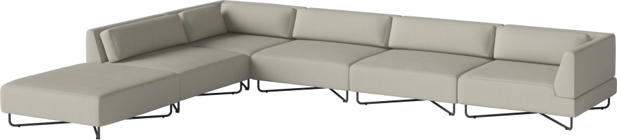 Orlando O2 Garden Sofa 6 Modules including cushions w. open end - left_Brezza Sand 00-038-16_00005_angle.png