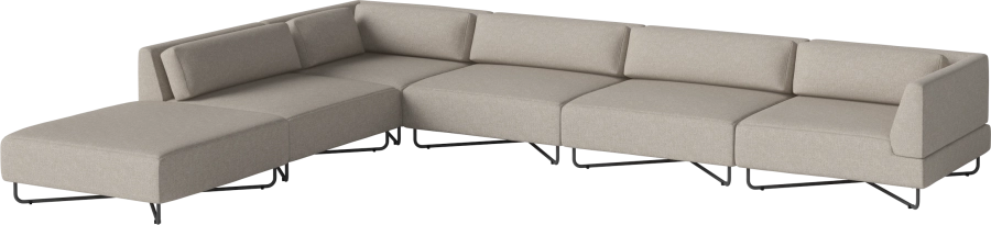 Orlando O2 Garden Sofa 6 Modules including cushions w. open end - left_Palma Sand 00-038-16_00001_angle.png