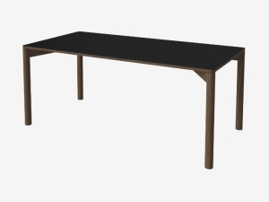 BOLIA stół rozkładany PANA 180 x 90 czarny laminat / ciemny dąb