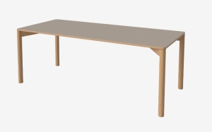 BOLIA stół rozkładany PANA 200 x 90 szarobeżowy laminat / dąb naturalny