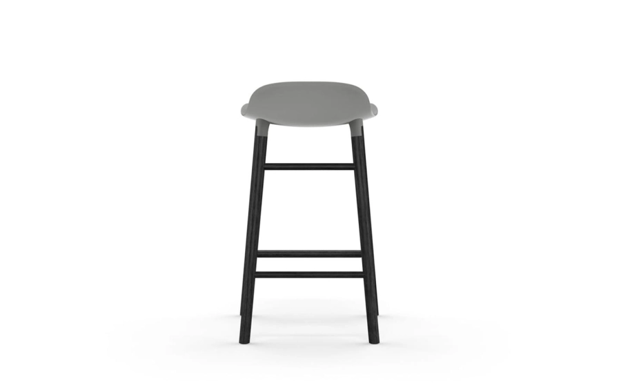 NORMANN COPENHAGEN krzesło barowe FORM WOOD czarne/szare