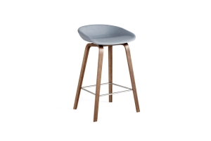 HAY krzesło barowe tapicerowane ABOUT A STOOL - AAS33 LOW orzech | różne kolory