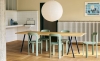 Loop Stand Table L250xW92,5xH74 wb lacquered oak tabletop_deep blue powder coated steel frame_Rey Chair Fall green wb lacquered beech_Paper Shade Ø80 classic white.jpg