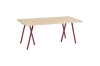 AE015-A332-AO35_Loop Stand Table L180xW87,5xH74_wb lacquered oak tabletop_maroon red powder coated steel frame.jpg