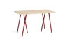 AE019-A342-AO35_Loop Stand High Table L160xW77,5xH97_wb lacquered oak tabletop_maroon red powder coated steel frame.jpg