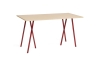 AE019-A343-AO35_Loop Stand High Table L180xW87,5xH97_wb lacquered oak tabletop_maroon red powder coated steel frame.jpg