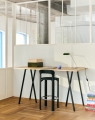 Loop Stand High Table_L160xW77,5xH97 wb lacquered oak tabletop_black powder coated steel frame_Rey Bar Stool deep black wb lacquer beech_Apex Desk Lamp emerald green.jpg