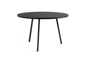 HAY okrągły stół LOOP STAND ROUND Ø120 czarna baza / czarne linoleum