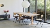 Passerelle Table wb lacquered oak burgundy crossbar_Result Armchair wb lacquered oak back Canvas 356 seat black frame_Nelson Ball Bubble Pendant L.jpg