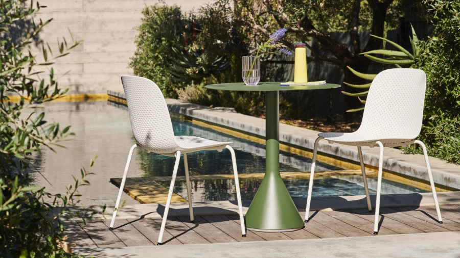 13Eighty Chair chalk white shell grey white steel base_Palissade Cone Table olive.jpg