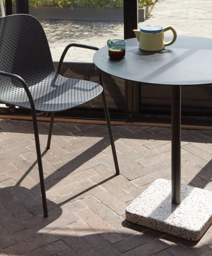 13Eighty Armchair soft black shell_graphite black steel base_Terrazzo Table anthracite grey base.jpg