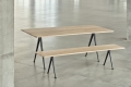 Pyramid Bench 12 L190xW40xH46 Top wb lacquered oak Frame black_Pyramid Table 02 L190xW85xH74 Top wb lacquered oak Frame black.jpg