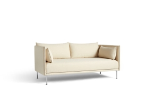 HAY sofa 2-osobowa niska SILHOUETTE nogi chromowane / matching piping
