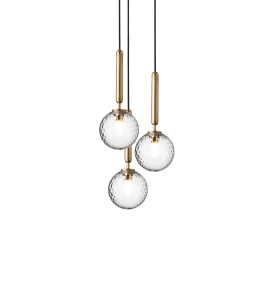 NUURA lampa wisząca MIIRA 3 brass | optic clear 