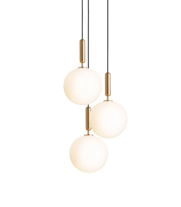 NUURA lampa wisząca MIIRA 3 LARGE brass | opal