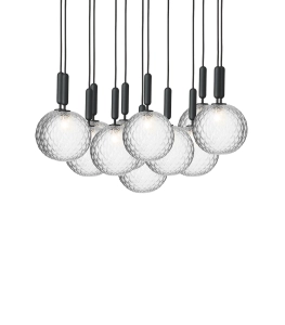 NUURA lampa wisząca MIIRA 13 LARGE rock gray | optic clear 