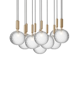 NUURA lampa wisząca MIIRA 13 LARGE brass | optic clear 