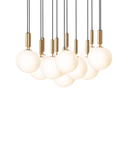 NUURA lampa wisząca MIIRA 13 LARGE brass | opal