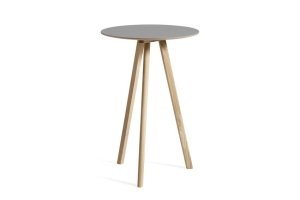 HAY stół barowy CPH20 Ø70 dąb naturalny / szare linoleum