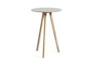 HAY stół barowy CPH20 Ø70 dąb naturalny / off-white linoleum