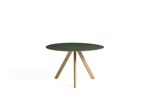 HAY stół CPH20 Ø120 dąb naturalny / zielone linoleum