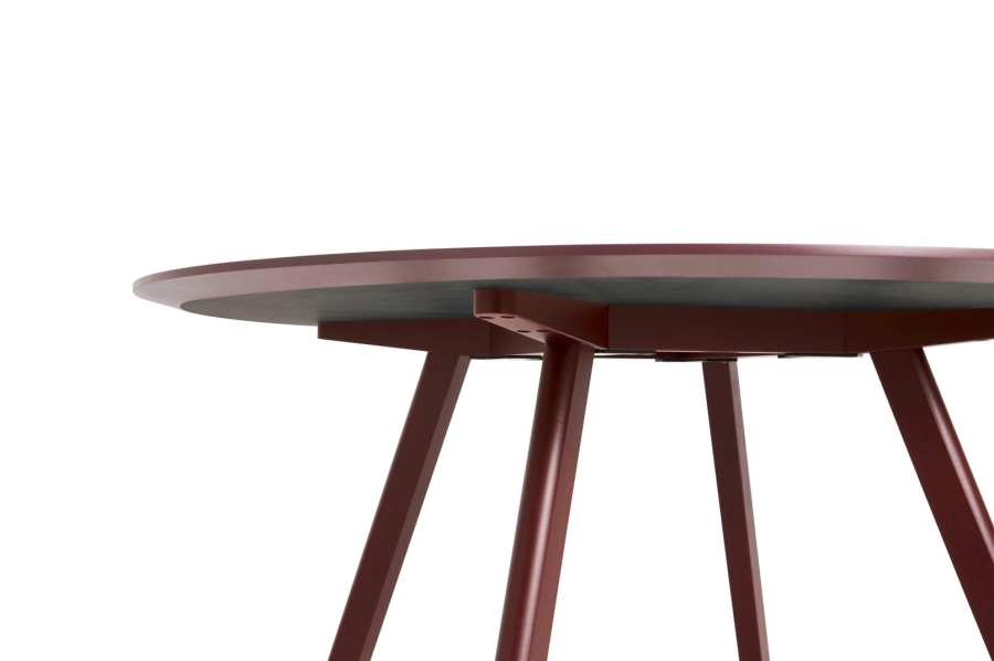 AE823-A535-AR13_CPH 25 2.0 Table dia 140xH74 burgundy linoleum_bordeaux wb lacquer oak base_detail 02.jpg