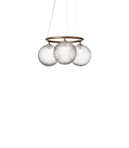 NUURA żyrandol okrągły MIIRA 3 dark bronze | optic clear 