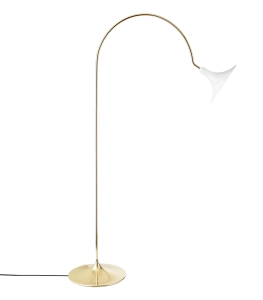 NUURA lampa podłogowa PETALII polished brass | white 