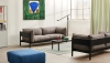 Arbour 3 Seater Hallingdal 166 black wb lacquer beech_Mags Soft S01 Ottoman Vidar 733 black stitching_Moire Kelim green.jpg