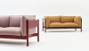 Arbour 2 Seater Re-wool 648 wine red wb lacquer beech_Arbour 2 Seater Vidar 472 oiled waxed walnut.jpg