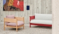 Arbour Club Sofa Mode 009 wine red wb lacquer beech base_Arbour Club Armchair Atlas 621 oiled waxed oak base_Arcs Shade cobalt blue.jpg