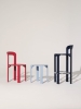 Rey Chair scarlet red wb lacquer beech_Rey Stool slate blue wb lacquer beech_Rey Barstool H75 deep blue wb lacquer beech.jpg