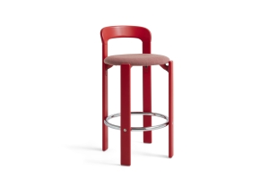 HAY krzesło barowe tapicerowane REY 65 cm scarlet red | Steelcut Trio 636