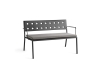 Balcony Lounge Bench Cushion black pepper textile_Balcony Lounge Bench w. arm anthracite powder coated steel.jpg